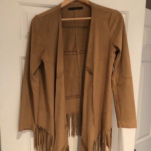Suede fringe jacket